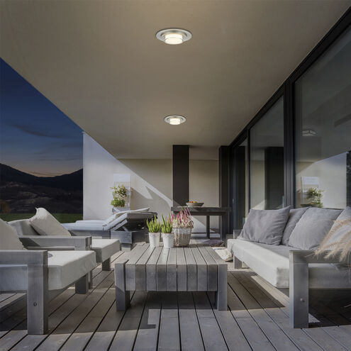 Plate LED 16 inch Brushed Stainless Steel Outdoor Flush Mount